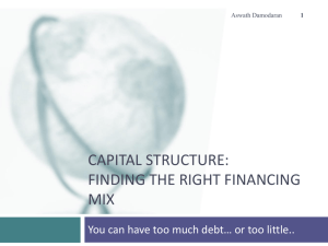 Optimal Financing Mix - NYU Stern School of Business