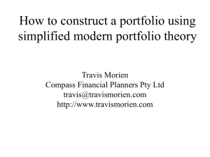 How to construct a portfolio using simplified modern