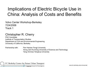 Implications of Electric Bicycle Use in China