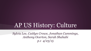 AP US History: Culture
