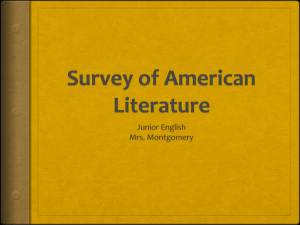 Survey of American Literature Slide Show