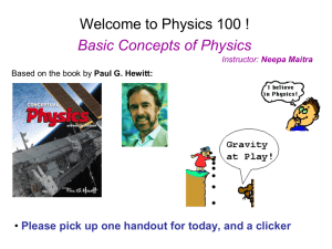 Welcome to Physics 101 !