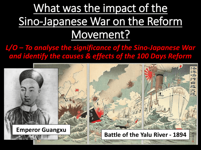 What Was The Impact Of The Sino Japanese War On The Reform