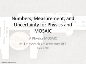 Numbers in Science - MIT Haystack Observatory