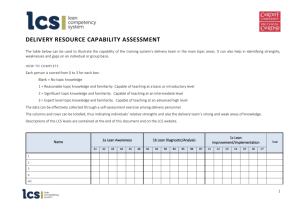 Delivery Resource Capability Assessment