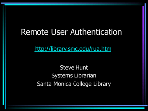 Remote User Authentication - Santa Monica College Library