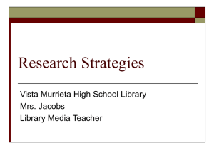M.L.A. Citation and Research Strategies