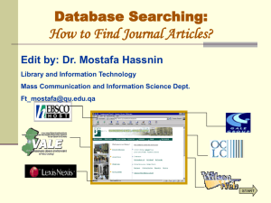 Research with Library Databases