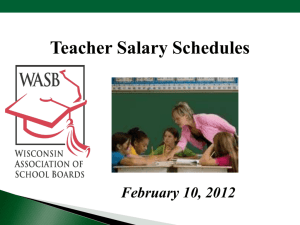 WASB Teacher Salary Schedules ()