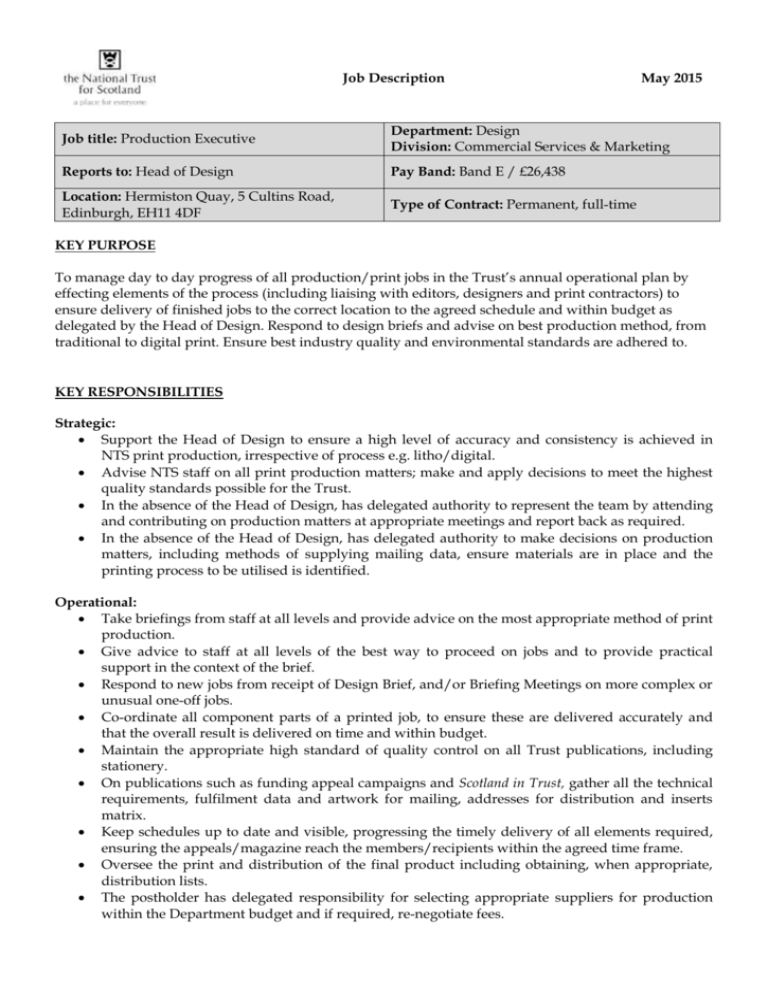 Job Description For Production Engineer