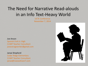 Need for Narrative (ppt)