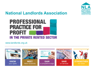 National Landlords Association presentation 7 Oct 2014