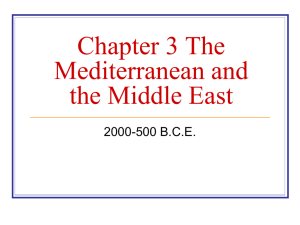 Chapter 3 The Mediterranean and the Middle East