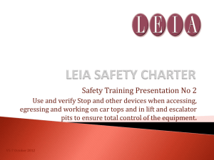 leia safety charter - Lift and Escalator Industry Association