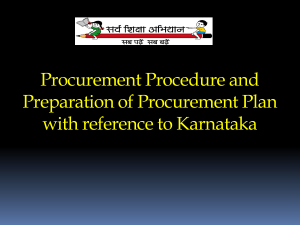 Presentation on Procurement Procedure by SSA Karnataka