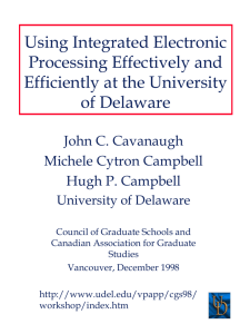 cgs workshop 12-98 - University of Delaware