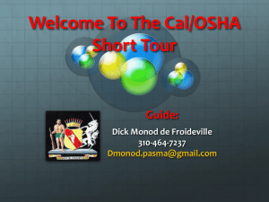 The Cal/OSHA Short Tour