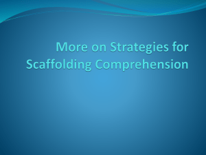 More on Strategies for Scaffolding Comprehension