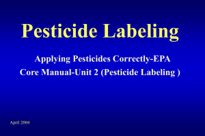 Pesticide Labeling - University of Wyoming Cooperative Extension