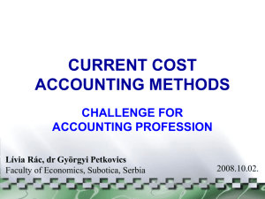 Modern costing systems