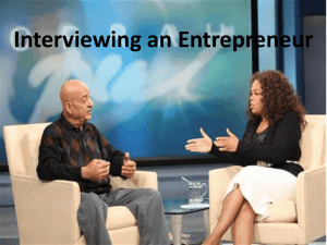 Interviewing an Entrepreneur