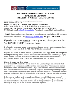 FINK 500-115 Foundations of Finance
