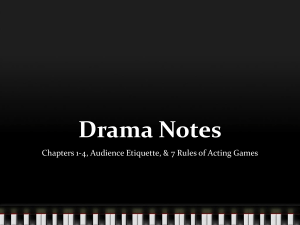 Drama Notes chapters 1-4