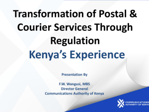 KENYA's Presenation at EACO Nairobi. Click to PPT