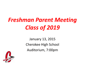 Freshman parent night presentation 2015
