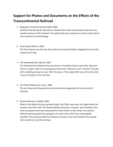 Transcontinental Railroad Document Support