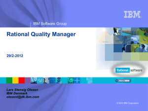 IBM Rational software presentation template