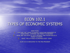 econ 102.1 types of economic systems