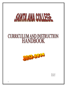 The Curriculum and Instruction Handbook is a