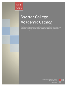 location of shorter college - Shorter College Office of Institutional