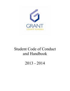 Student Code of Conduct, 2013-2014