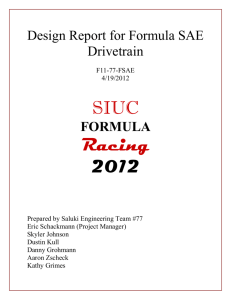 Design Report for Formula SAE Drivetrain