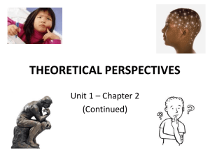 THEORETICAL PERSPECTIVES (Continued) - HHS4M-ConEd-2012