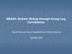 BRAID: Stream Mining through Group Lag Correlations