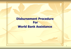 World Bank - Ministry of Finance (DEA), Aid Accounts & Audit Div.