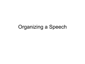 Organizing a Speech