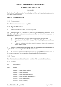 Consolidated Salaries Determination 15 of 2008