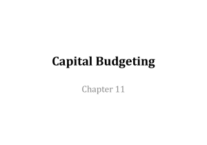 Capital Budgeting Projects