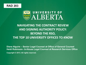 RAD 203 Navigating the Contract Review and Signing Authority Policy