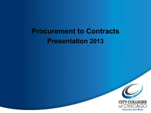 Contract Request Process - City Colleges of Chicago