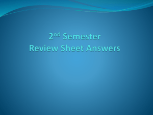 2nd Semester Review Sheet Answers