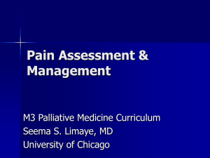 Pain Assessment & Management - Curriculum for the Hospitalized