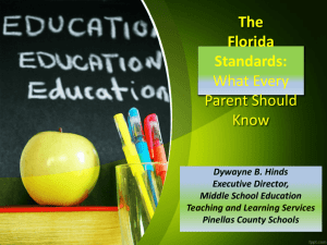 The Florida Standards - Pinellas County Schools