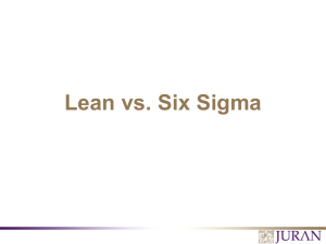 Lean vs. Six Sigma