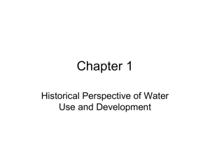 1. Historical perspective on water use and
