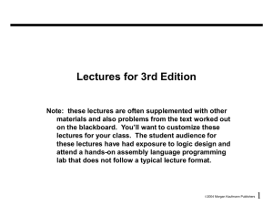 Lectures for 2nd Edition - CSIE -NCKU